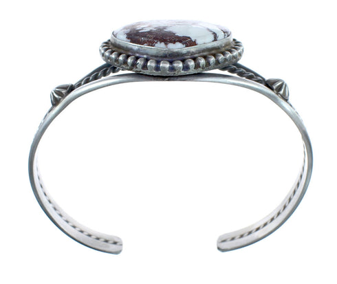 Wild Horse Turquoise and Sterling Silver Native American Cuff Bracelet JX125246
